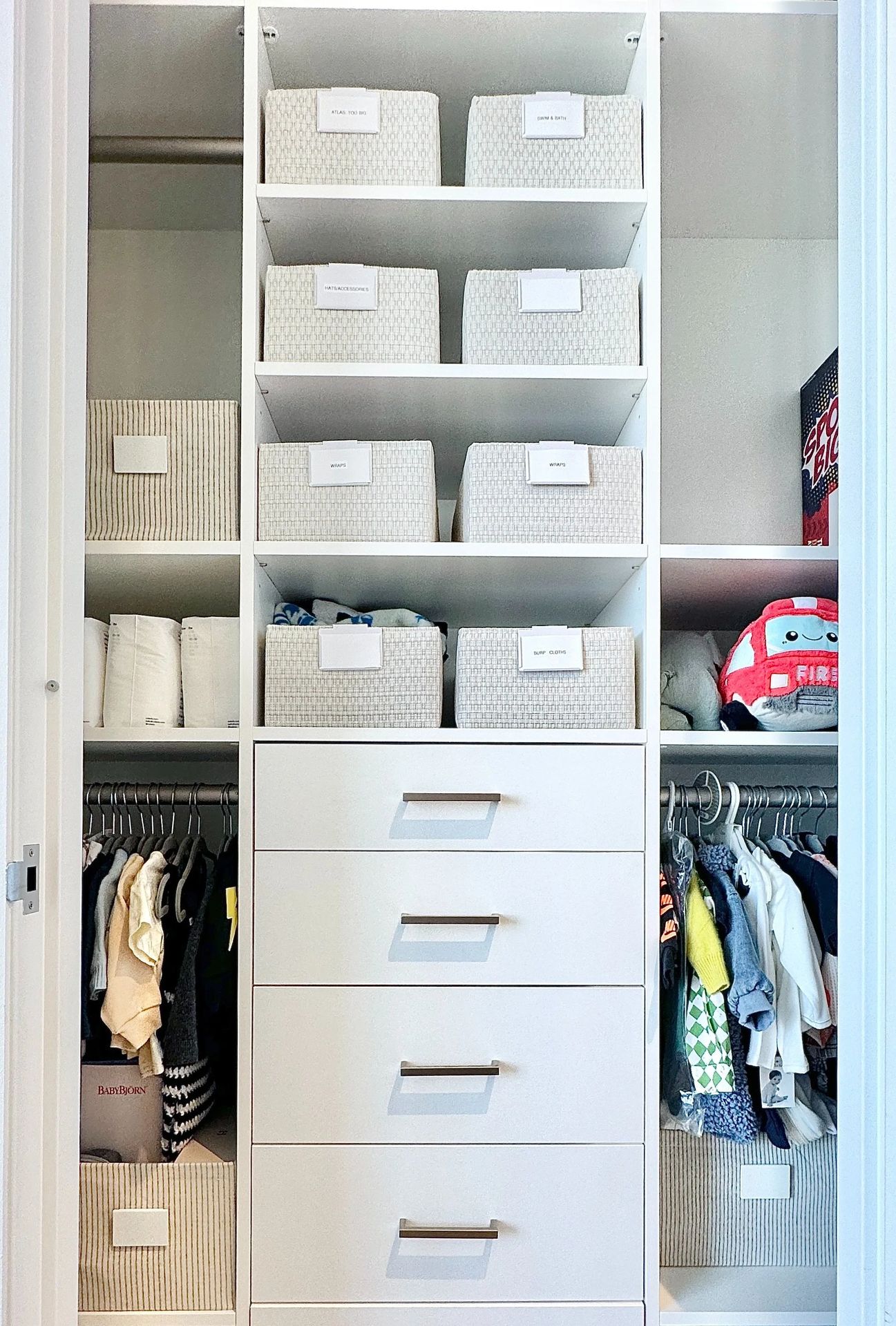 Nursery organization and setup in Austin by Swoon Spaces